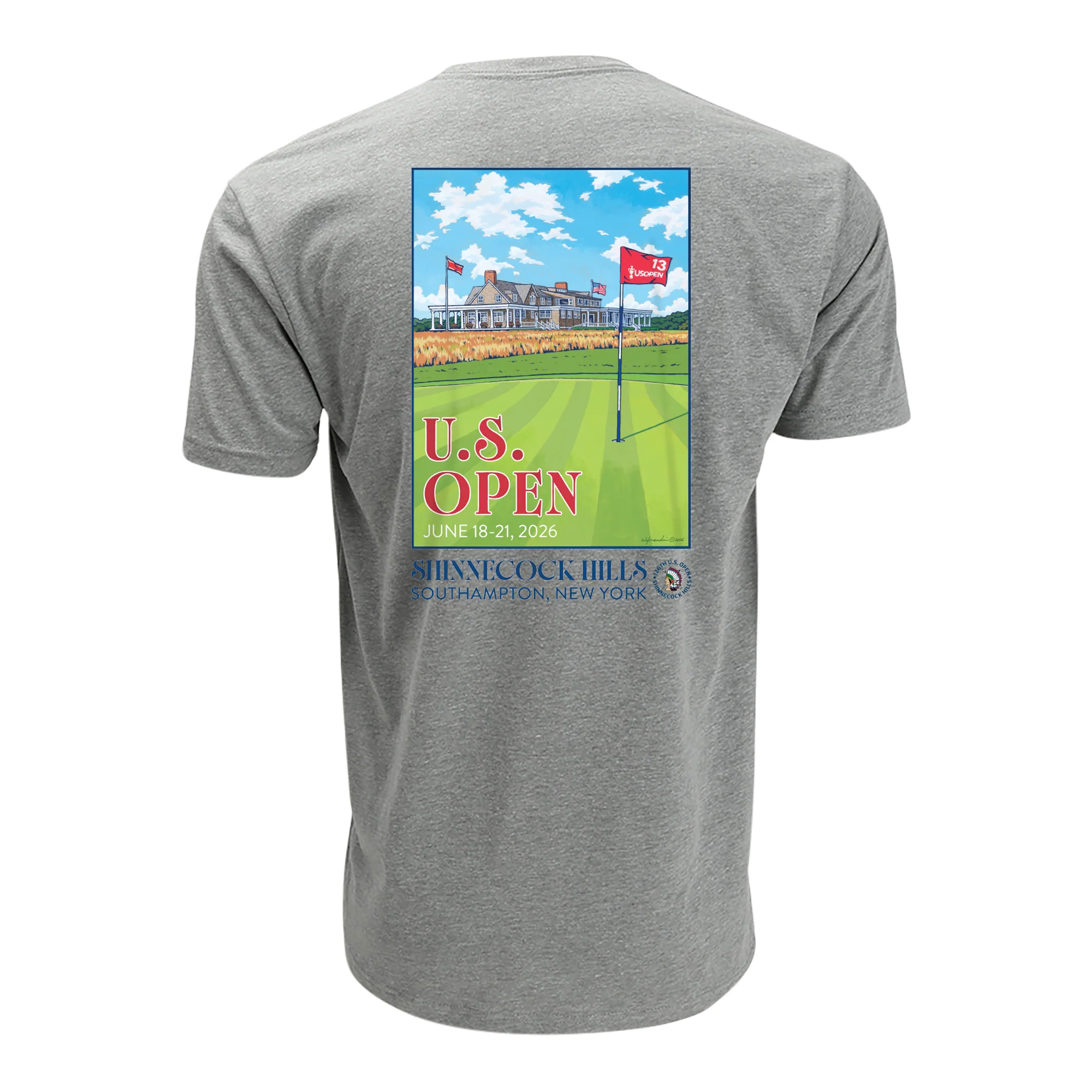 2026 U.S. Open Poster T-Shirt by Lee Wybranski - Image 4