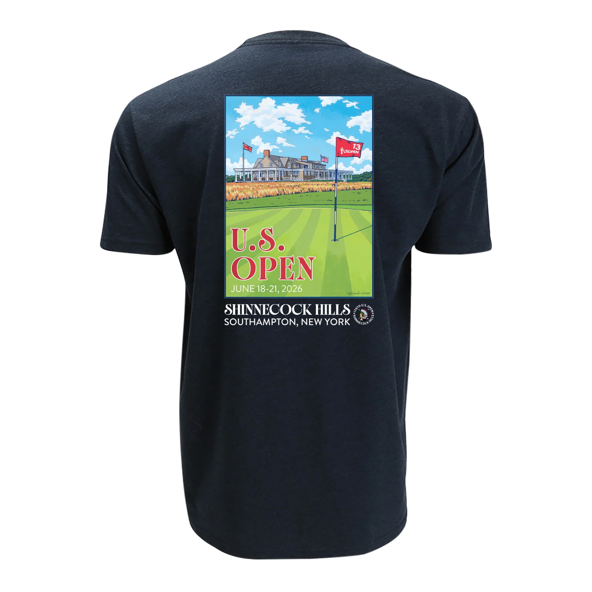 2026 U.S. Open Poster T-Shirt by Lee Wybranski - Image 7