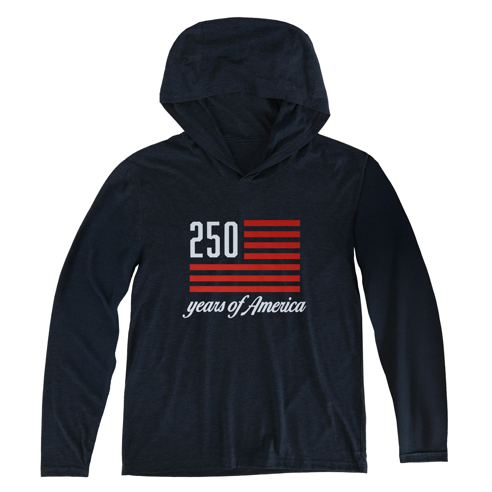 250th Anniversary Transfer Print Men's Hooded Long Sleeve Shirt - Image 2