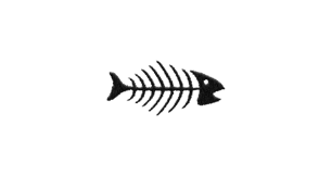 Fish Skeleton (Black)