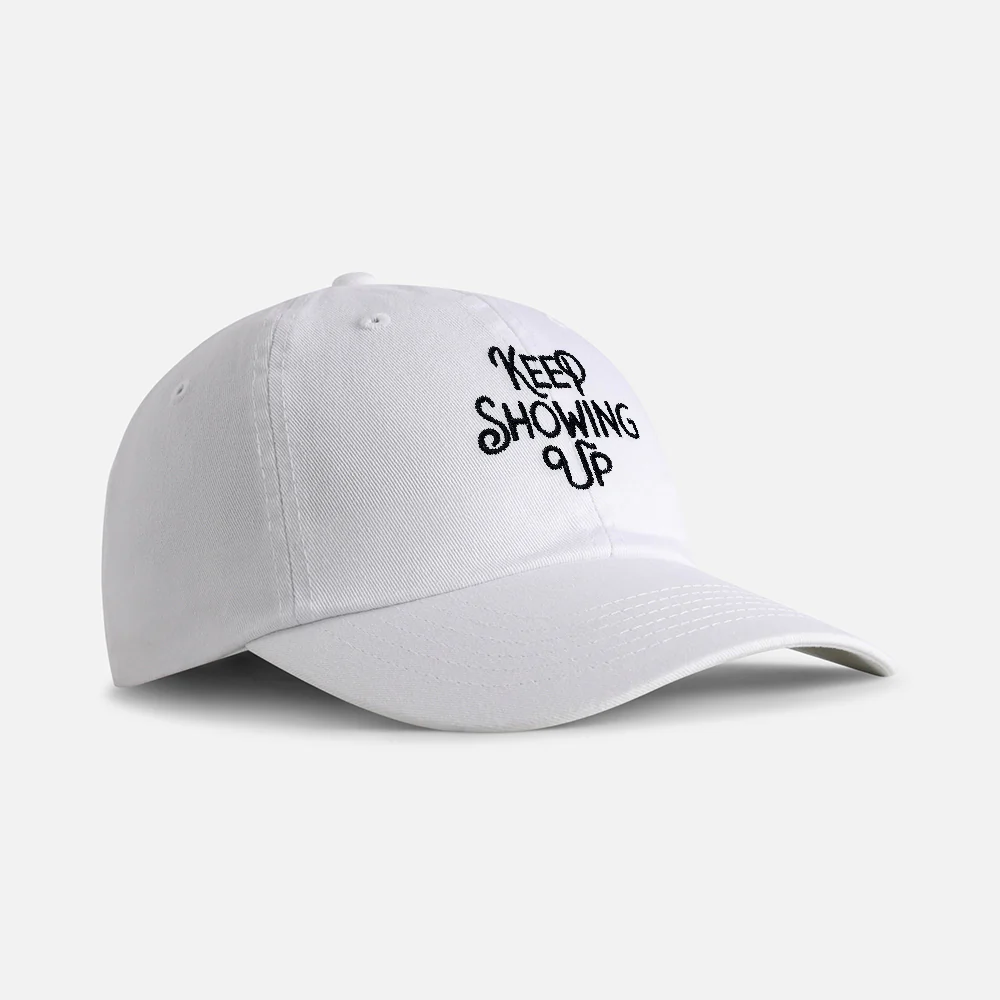 "Keep Showing Up" Cotton Dad Hat - Image 8