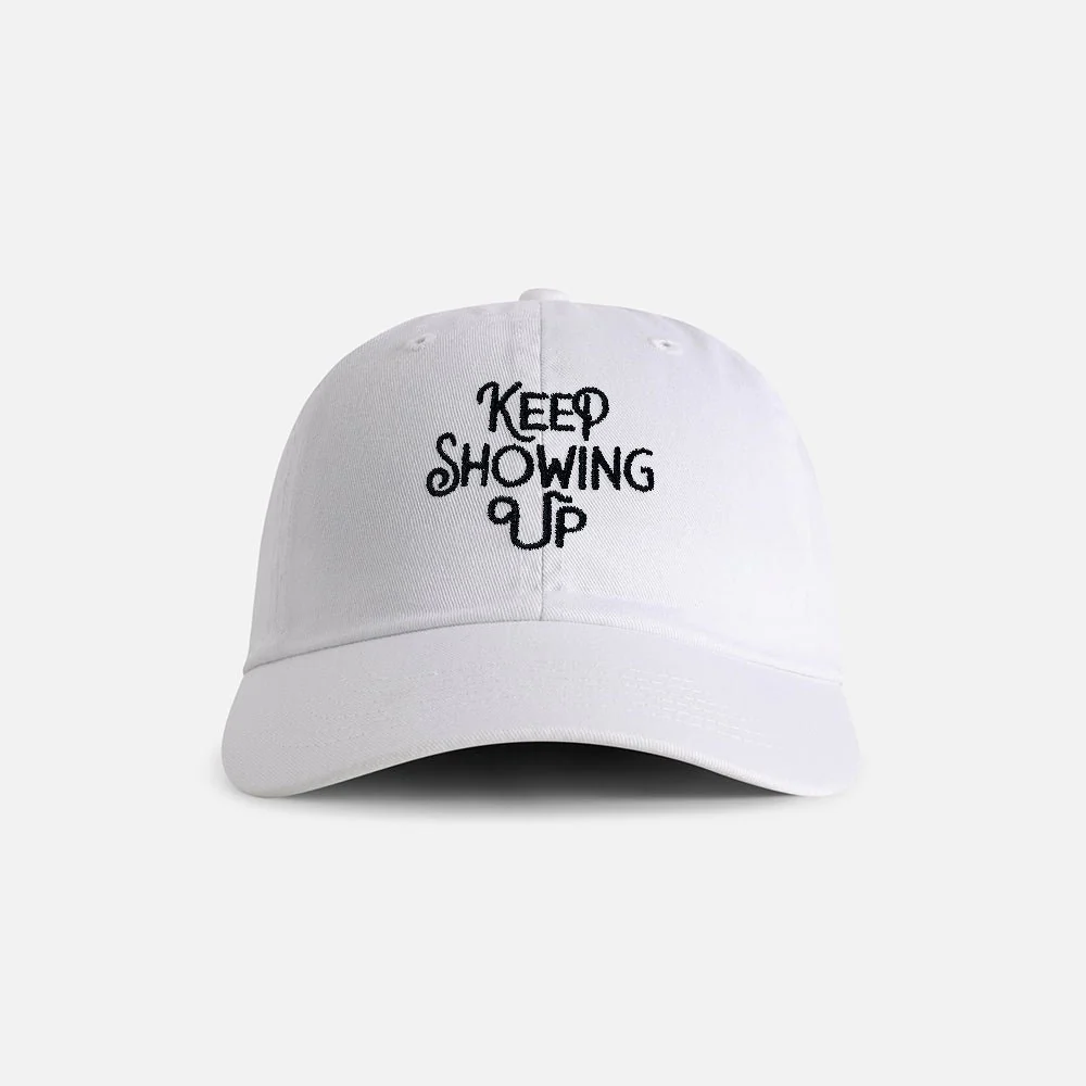 "Keep Showing Up" Cotton Dad Hat - Image 9