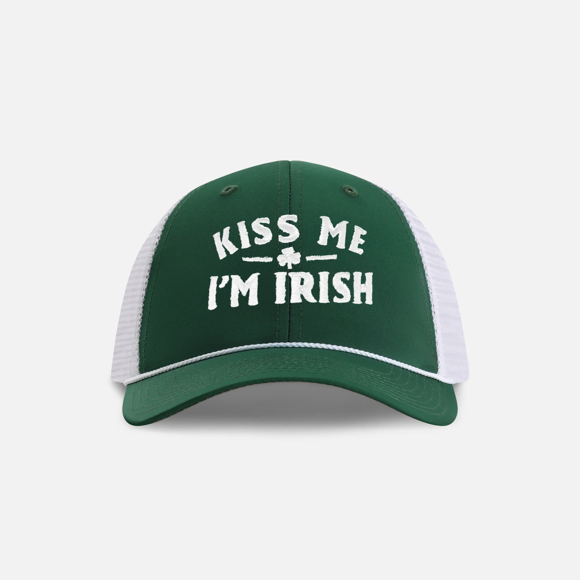 "Kiss Me, I'm Irish" Mesh Back Performance Rope Hat - Image 2