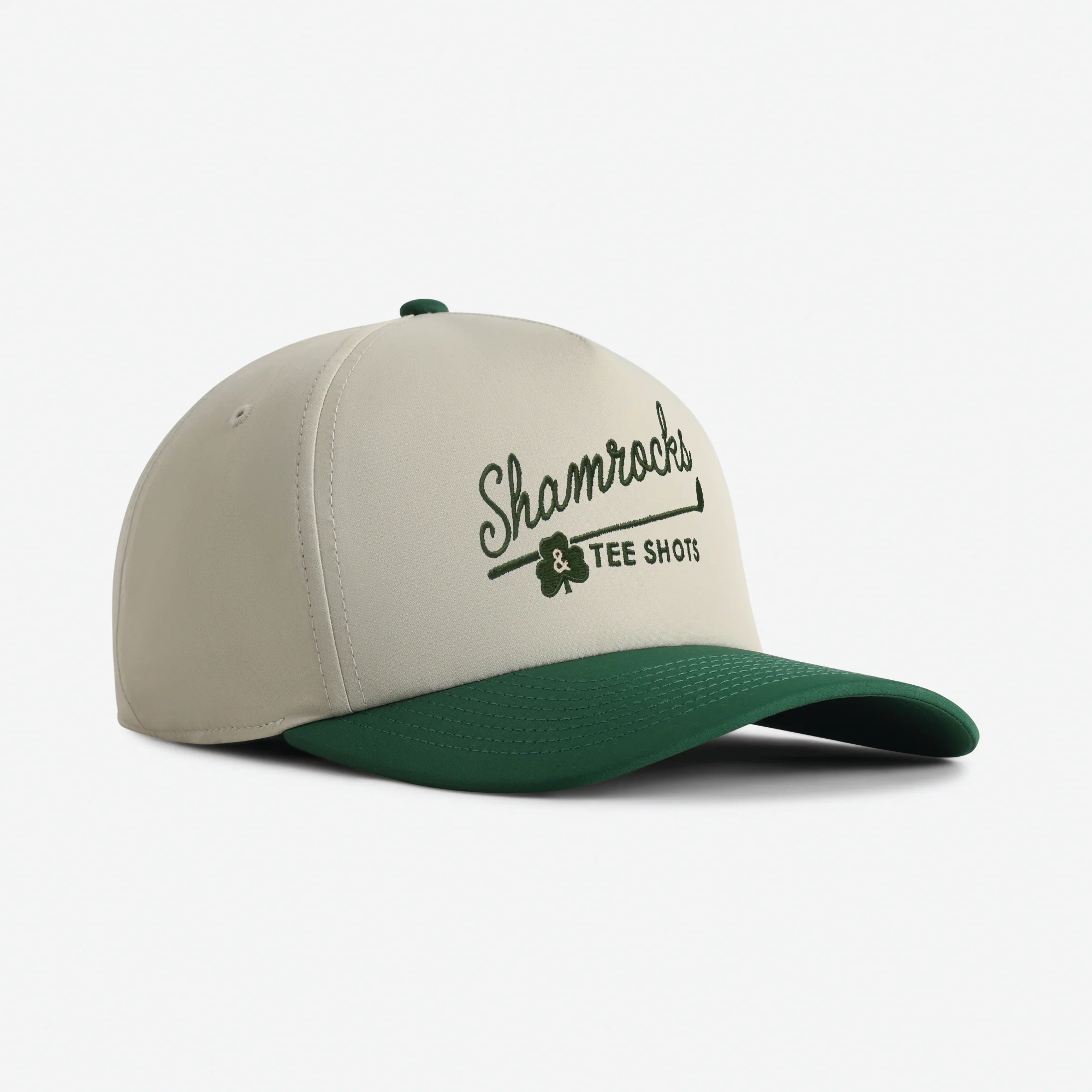 "Shamrocks & Tee Shots" Retro Two-Tone Performance Hat