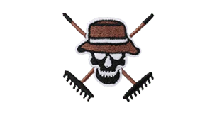 Skull With Crossed Rakes