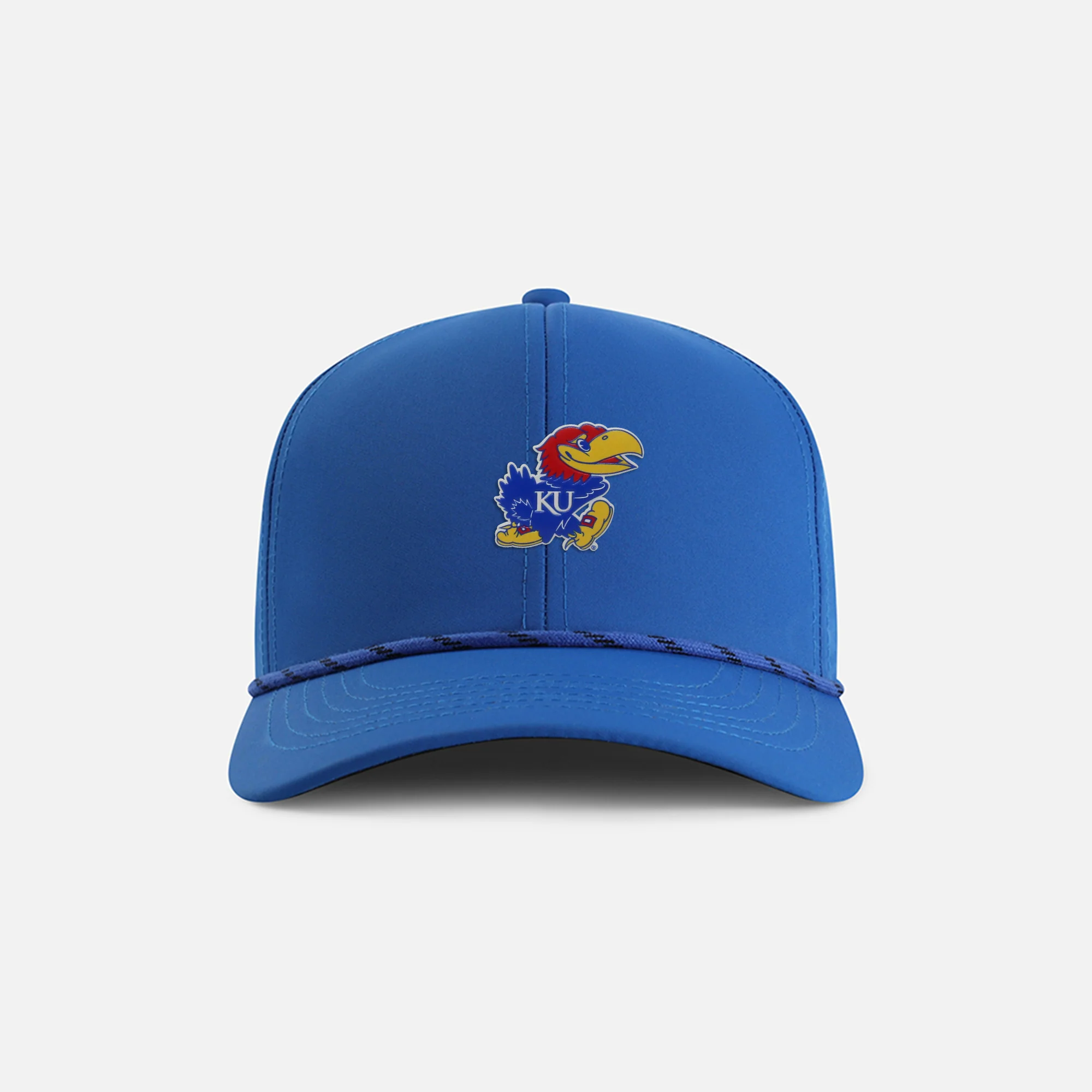 University of Kansas "Jayhawk 3D Patch" Performance Rope Hat - Image 2