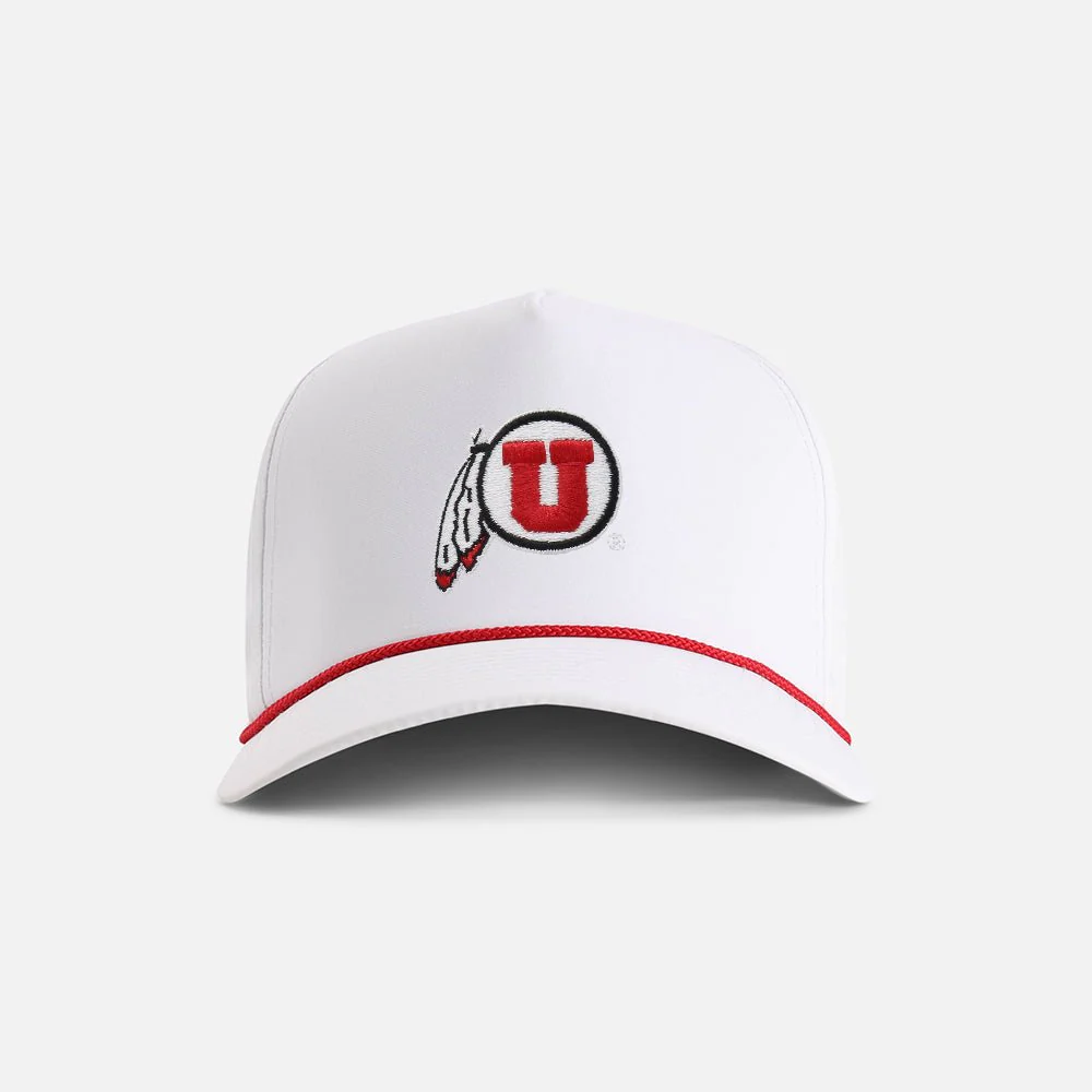 University of Utah "Circle & Feather" 5-Panel Performance Rope Hat - Image 2